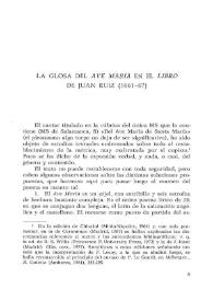 La glosa del "Ave María" en el "Libro" de Juan Ruiz (1661-67) / Margherita Morreale | Biblioteca Virtual Miguel de Cervantes