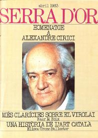 Serra d'Or. Any XXV, núm. 283, abril 1983 | Biblioteca Virtual Miguel de Cervantes