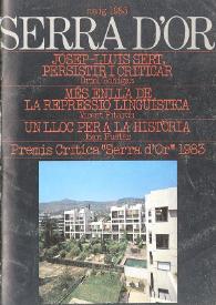 Serra d'Or. Any XXV, núm. 284, maig 1983 | Biblioteca Virtual Miguel de Cervantes
