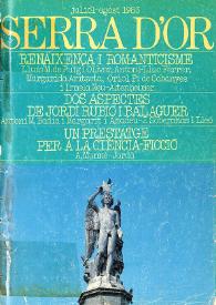 Serra d'Or. Any XXV, núm. 286-287, juliol-agost 1983 | Biblioteca Virtual Miguel de Cervantes