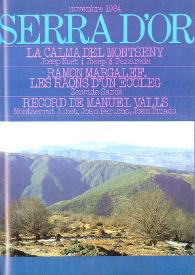 Serra d'Or. Any XXVI, núm. 302, novembre 1984 | Biblioteca Virtual Miguel de Cervantes