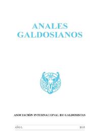 Anales galdosianos. Año L, 2015 | Biblioteca Virtual Miguel de Cervantes