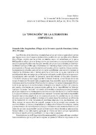 La "invención" de la literatura (española) / Jenaro Taléns | Biblioteca Virtual Miguel de Cervantes