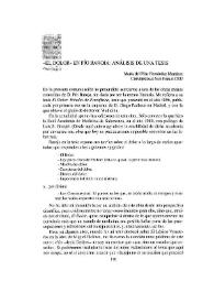 "El dolor" en Pío Baroja: análisis de una tesis  / María del Pilar Fernández Martínez | Biblioteca Virtual Miguel de Cervantes