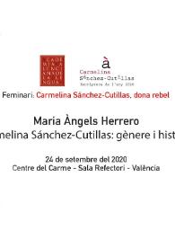 Carmelina Sánchez-Cutillas: gènere i història / Maria Àngels Herrero | Biblioteca Virtual Miguel de Cervantes