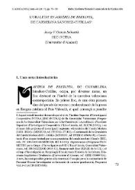 L'oralitat en "Matèria de Bretanya" de Carmelina Sánchez-Cutillas / Josep Vicent Garcia Sebastià | Biblioteca Virtual Miguel de Cervantes