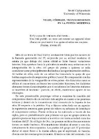 Velos, códigos, transgresiones en la poesía moderna 
 / Biruté Ciplijauskaité | Biblioteca Virtual Miguel de Cervantes