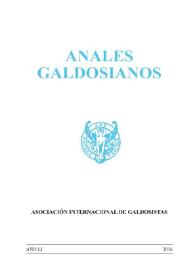 Anales galdosianos. Año LI, 2016 | Biblioteca Virtual Miguel de Cervantes