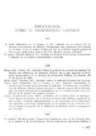 Bibliografía sobre D. Gumersindo Laverde / Dionisio Gamallo Fierros | Biblioteca Virtual Miguel de Cervantes