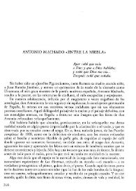 Antonio Machado "entre la niebla" / Cintio Vitier | Biblioteca Virtual Miguel de Cervantes
