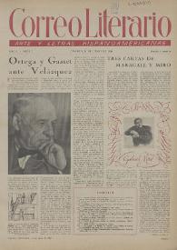 Correo Literario : Arte y Letras Hispanoamericanas. Año I, núm. 2, 15 de junio de 1950 | Biblioteca Virtual Miguel de Cervantes