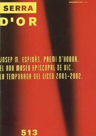 Serra d'Or. Núm. 513, setembre 2002 | Biblioteca Virtual Miguel de Cervantes