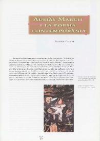 Ausiàs March i la poesia contemporània / Francesc Calafat | Biblioteca Virtual Miguel de Cervantes