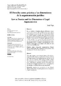 El Derecho como práctica y las dimensiones de la argumentación jurídica / Jesús Vega López | Biblioteca Virtual Miguel de Cervantes