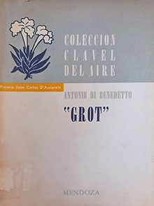 Portada de «Grot», Mendoza, D'Accurzio, 1957 (Fuente: Biblioteca Pública General San Martín, Mendoza, Argentina)