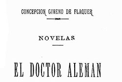 Portada de «El doctor alemán», Zaragoza, Establecimiento Tipográfico de Calisto Ariño, 1880. 