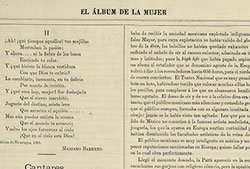 Primera entrega de «Sofía» en «El Álbum de la Mujer» (año 6, tomo 10, n.º 1, 1/7/1888, p. 7).
