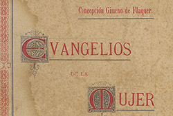 Portada de «Evangelios de la mujer», Madrid, Librería de Fernando Fé, 1900.