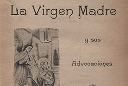 Portada de «La Virgen Madre y sus advocaciones», Madrid, Librería de los Sucesores de Hernando, 1907.