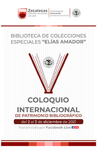 Cartel del V Coloquio Internacional de Patrimonio Bibliográfico