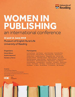 Cartel de la conferencia Women in Publishing