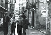 Juan García Hortelano con Juan Benet, Manuel Vicent y Ramón Irigoyen (Logroño 1983).