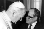 Con Juan Pablo II en Roma.