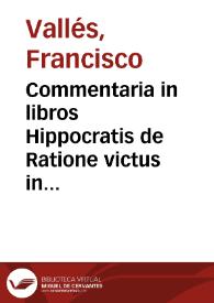 Commentaria in libros Hippocratis de Ratione victus in morbis acutis