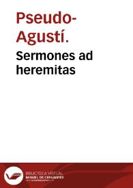 Sermones ad heremitas