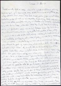 Carta de Asunción Balaguer a Francisco Rabal. Caracas, 21 de agosto de 1950