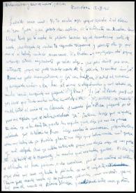 Carta de Asunción Balaguer a Francisco Rabal. Barcelona, 15 de octubre de 1950