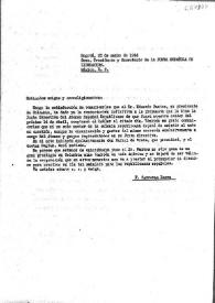 Carta de Francesc Carreras Reura a la Junta Española de Liberación. Bogotá, 25 de marzo de 1944