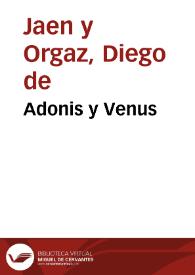 Adonis y Venus