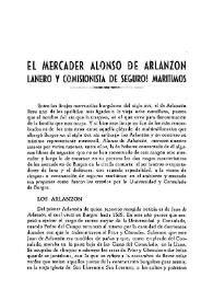 El mercader Alonso de Arlanzón lanero y comisionista de seguros marítimos