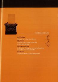 Campo de Agramante: revista de literatura. Núm. 4 (otoño 2004). Notas de lectura