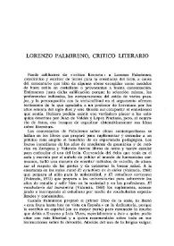 Lorenzo Palmireno, crítico literario 