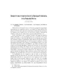 Ensayo de una reconstrucción de la Etnología Prehistórica de la Península Ibérica (Continuación)