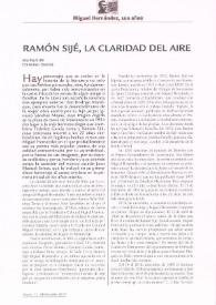 Ramón Sijé, la claridad del aire