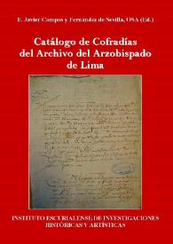 Catálogo de Cofradías del Archivo del Arzobispado de Lima