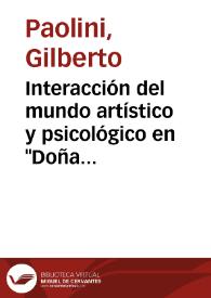 Interacción del mundo artístico y psicológico en "Doña Luz" de Juan Valera / Gilberto Paolini | Biblioteca Virtual Miguel de Cervantes