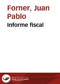 Informe fiscal / Juan Pablo Forner; ed., pról. y not. de François López | Biblioteca Virtual Miguel de Cervantes