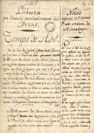 Llibreta per direcció particularment dels jovens | Biblioteca Virtual Miguel de Cervantes