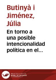 En torno a una posible intencionalidad política en el "Tirant lo Blanc" y en la "Història de Jacob Xalabín" | Biblioteca Virtual Miguel de Cervantes