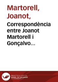 Correspondència entre Joanot Martorell i Gonçalvo d'Híjar conservada al Ms. 7811. Lletres de Batalla, de la Biblioteca Nacional de Madrid / edició, transcripció i notes de Stefano M. Cingolani | Biblioteca Virtual Miguel de Cervantes