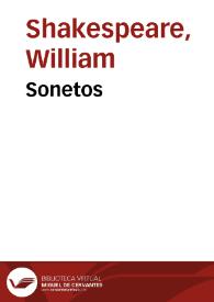 Sonetos / William Shakespeare; edición de Ramón García González | Biblioteca Virtual Miguel de Cervantes