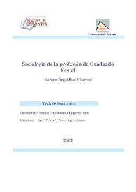 Sociología de la profesión de graduado social / Mariano Ángel Real Villarreal | Biblioteca Virtual Miguel de Cervantes