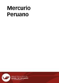 Mercurio Peruano | Biblioteca Virtual Miguel de Cervantes