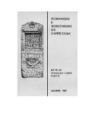 Romanidad e indigenismo en Carpetania / M.ª Pilar González-Conde Puente | Biblioteca Virtual Miguel de Cervantes
