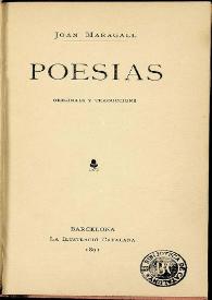 Més informació sobre Poesias : originals y traduccions / Joan Maragall