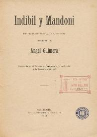 Indíbil y Mandoni : tragedia en tres actes, en vers / original de Angel Guimerà | Biblioteca Virtual Miguel de Cervantes